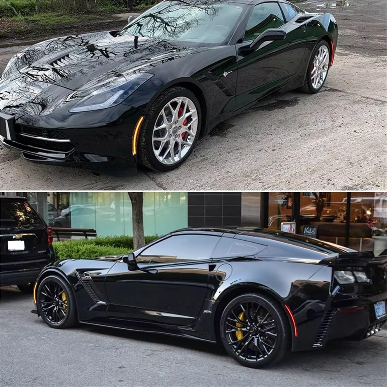 Indicadora Espejo Para Corvette Para C7 2014 2015 2016 2017 2018 2019 Luz LED Posición Lateral Delantera Y Trasera Coche Piezas Automóvil