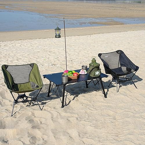 Miniatura 8 de MOON LENCE Silla de camping portátil para mochilero, silla plegable ultraligera de 4 generación, compacta, ligera, sillas plegables para senderismo,
