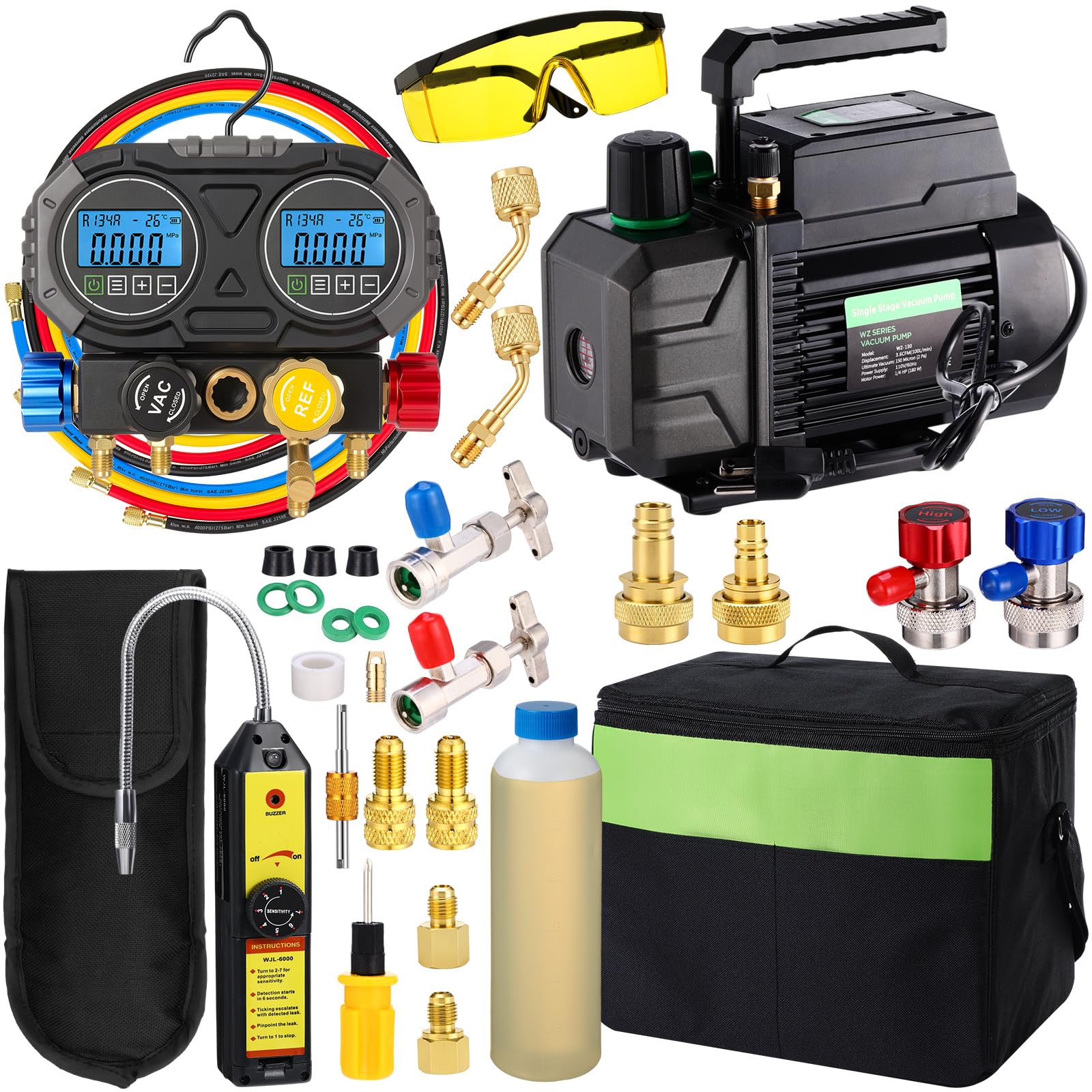 Photo 1 of Threlaco AC Vacuum Pump and Gauge Set 3.5CFM 1/4