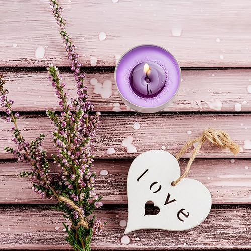 Miniatura 5 de Velas perfumadas de lavanda, 30 paquetes de velas de té de cera de soja morada, 4-5 horas de tiempo de combustión para mesa de cena, fiestas de