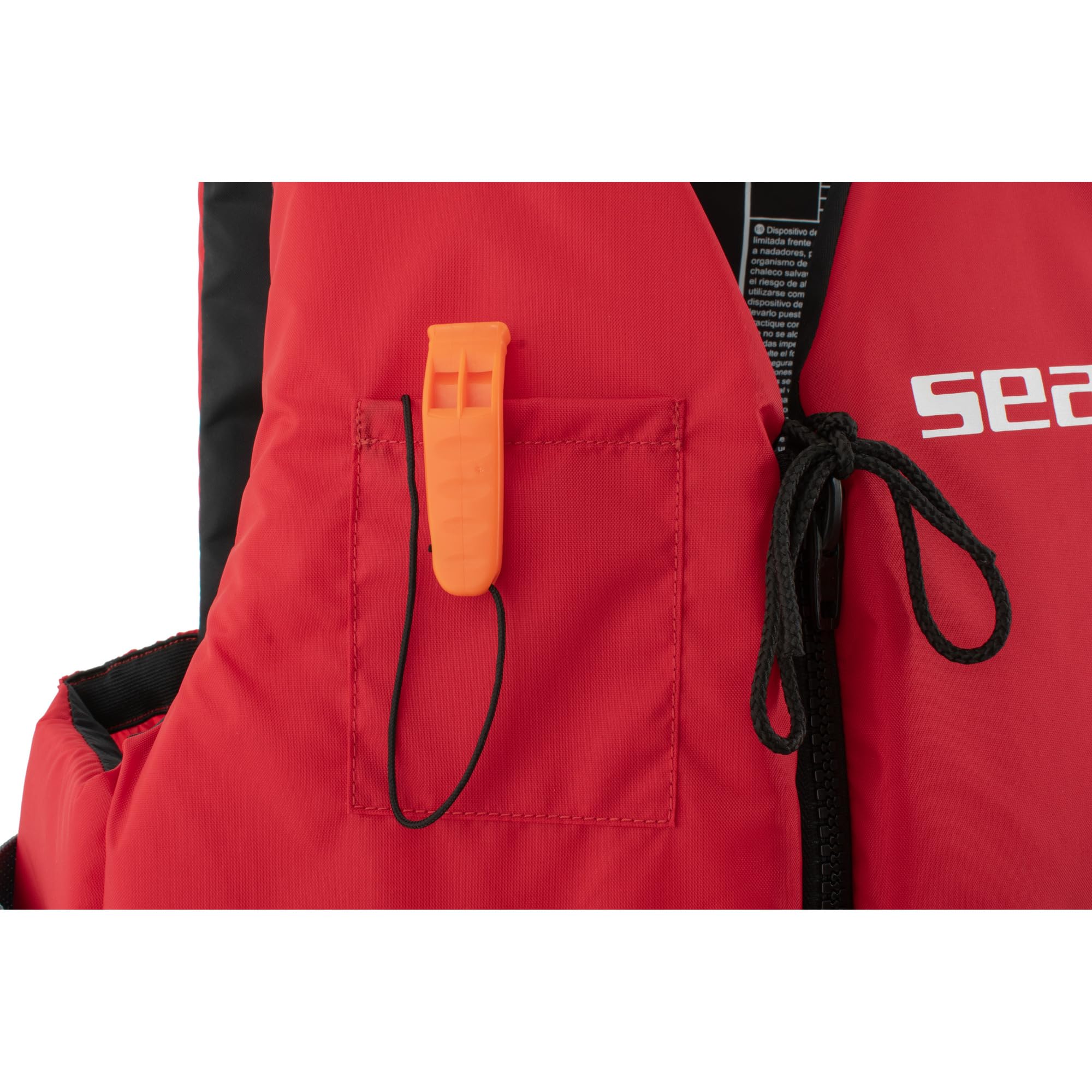 SEAC Vest Hydro - Gilet di Galleggiamento per Snorkeling e Sport Acquatici in 5 Taglie – Giubbotto di Sicurezza in Nylon con Fischietto e Inserti Riflettenti – Certificato EN ISO 12402-5 Unisex adulto