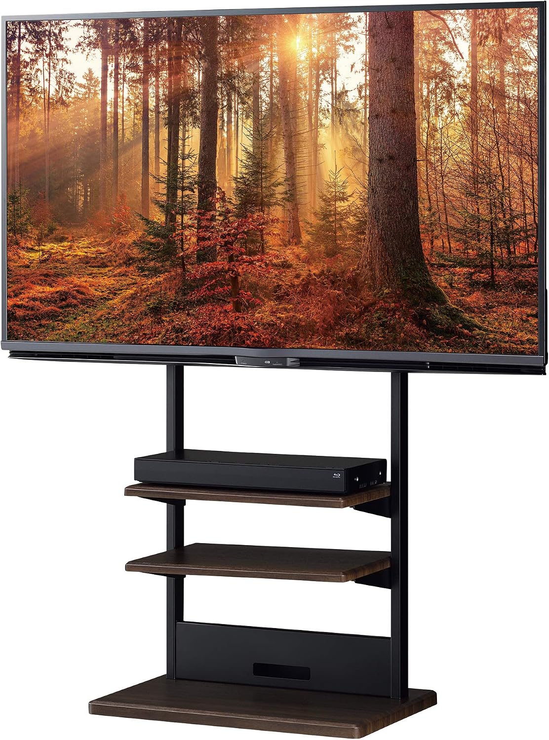 売れ筋がひクリスマスプレゼント 49ｖ型対応 Timez タイメッツ 壁寄せテレビスタンド ハヤミ 高さ調節可能 ブラック Kf 370 スピーカー