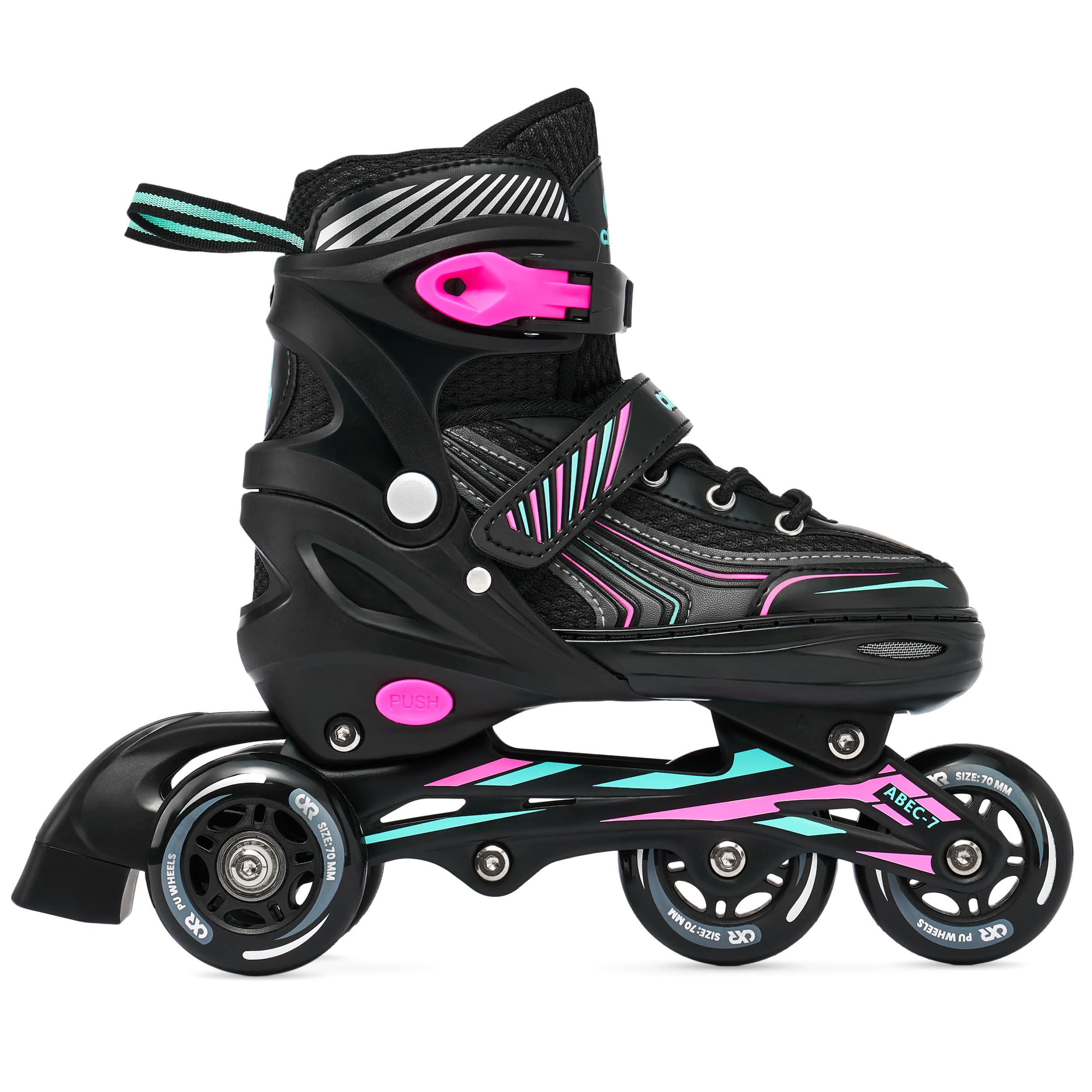 3in1 Inline Skates Inliner Triskates Rollschuhe Optima Black/Mint verstellbar
