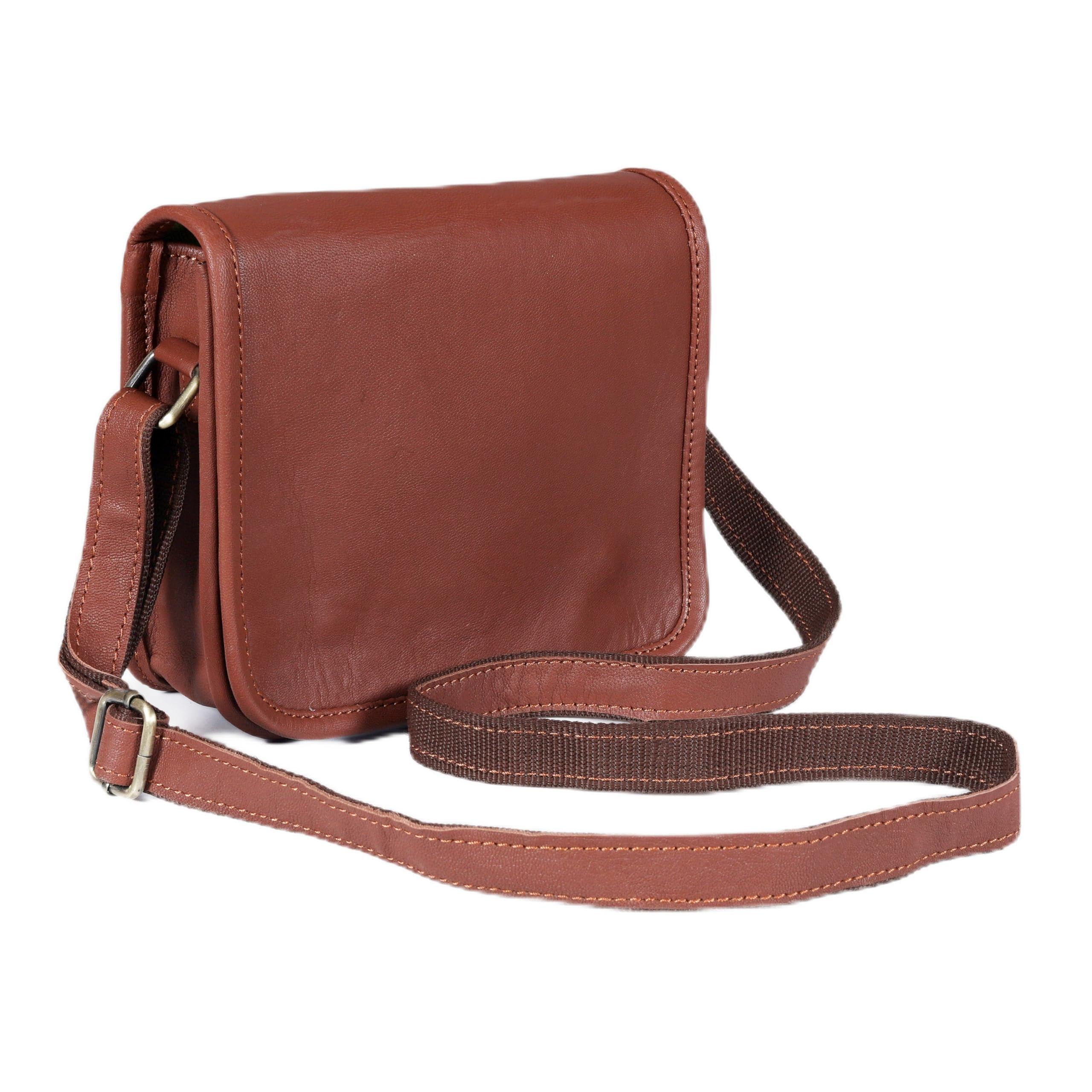 Vintage Leather iPad Crossbody Messenger Bag