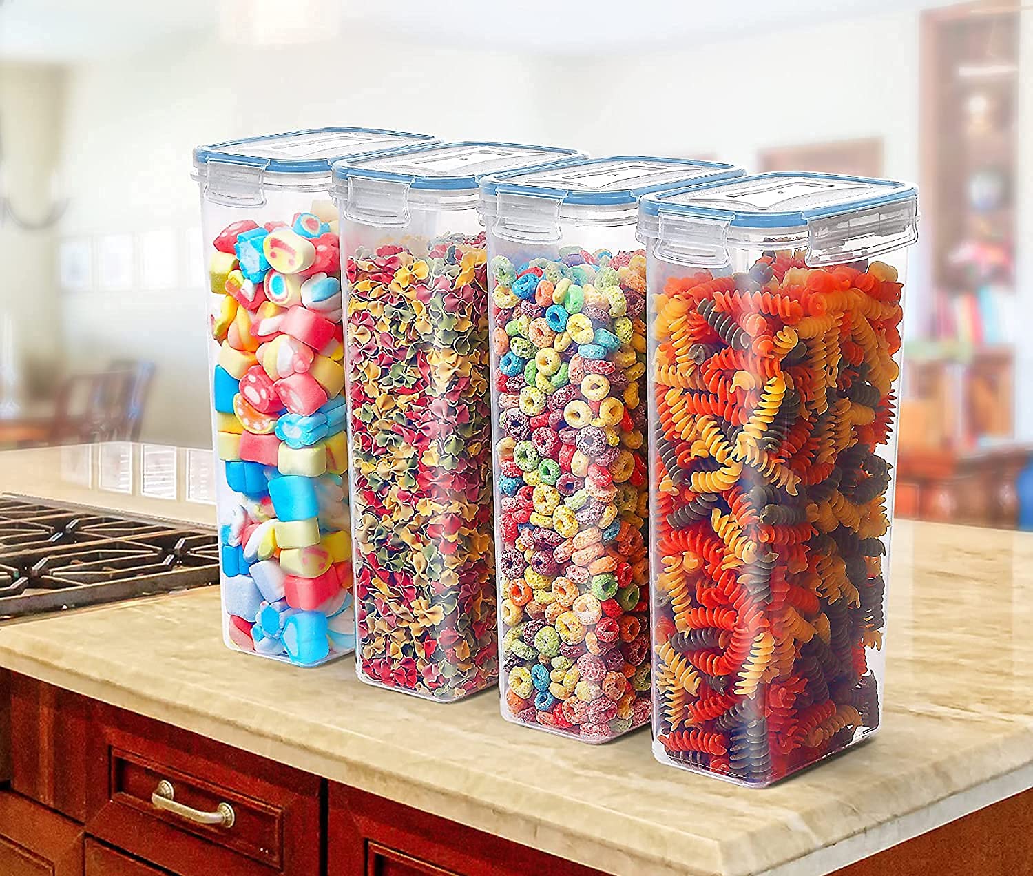 JIGGSTER Airtight Kitchen Storage Containers Set of 11000ml, Plastic