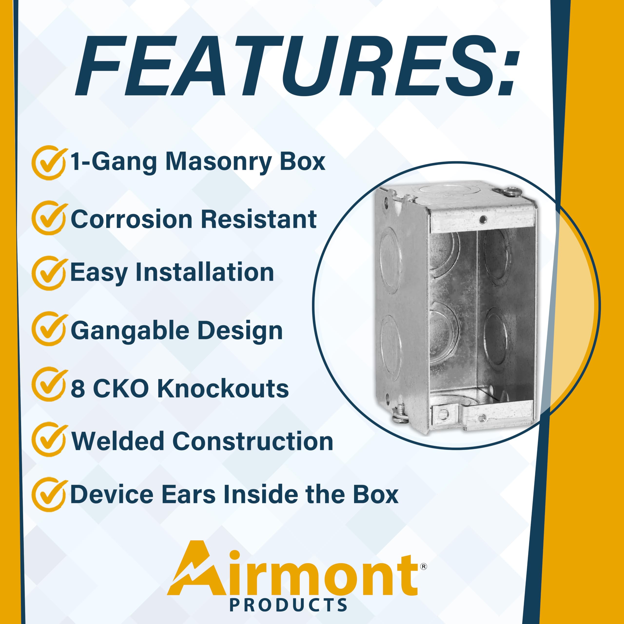 Single Gang Masonry Box Viking Electric