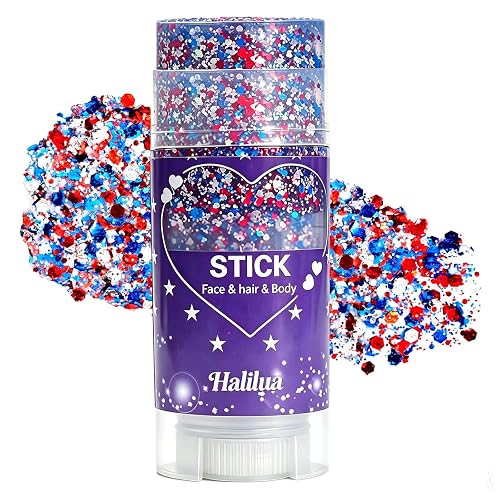 Patriotic Red White and Blue Glitter Stick,4th of July Outfits