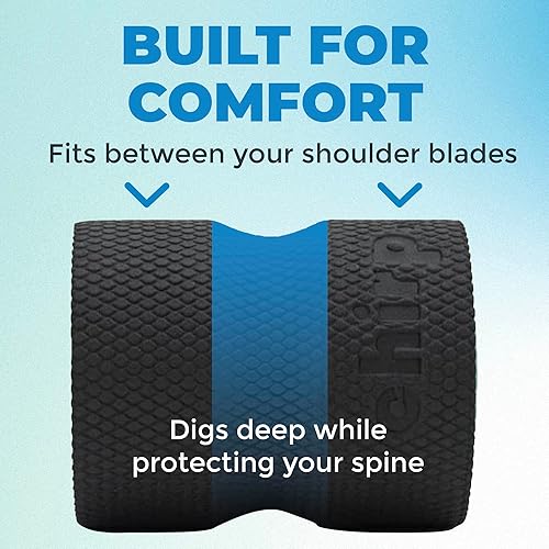 Miniatura 4 de Chirp Rodillo de espuma para ruedas alivio específico de espalda y cuello, estirador de columna lumbar, estiramiento de espalda de descompresión