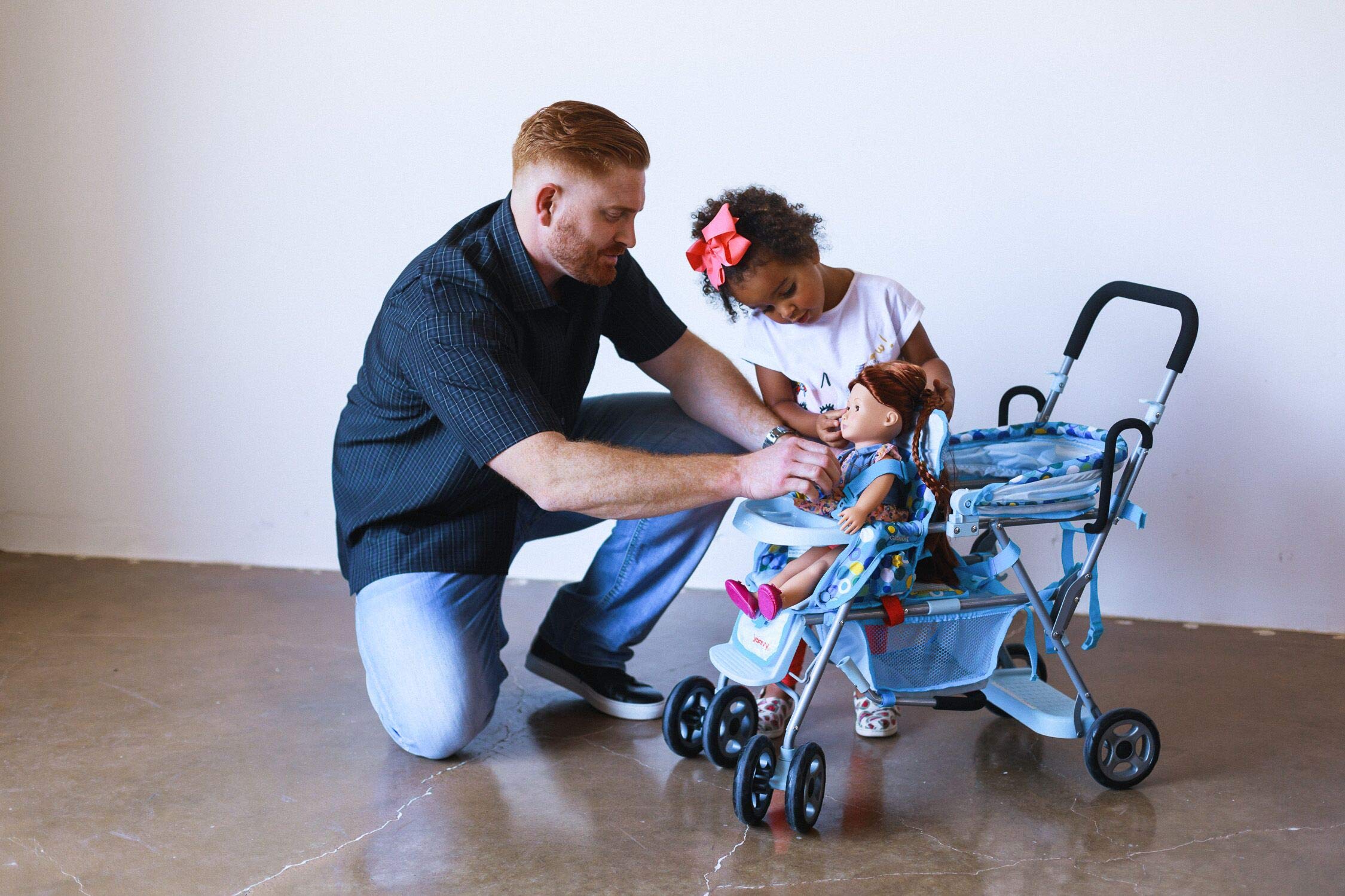 Joovy Toy Caboose, Doll Stroller, Doll Accessory, Pink Dot Buy Online