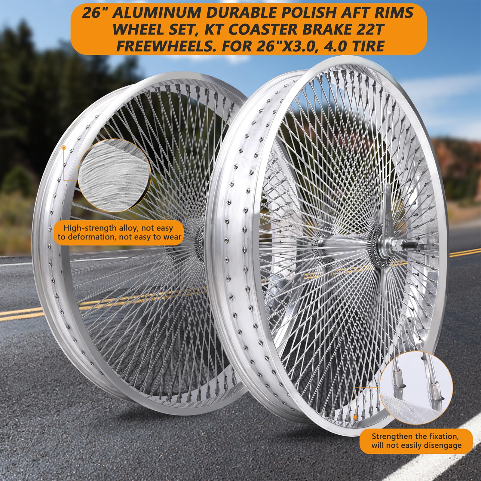Amazon.com : Tracer Classic WH-TR75 26 & 29'' x3 '' wheelset