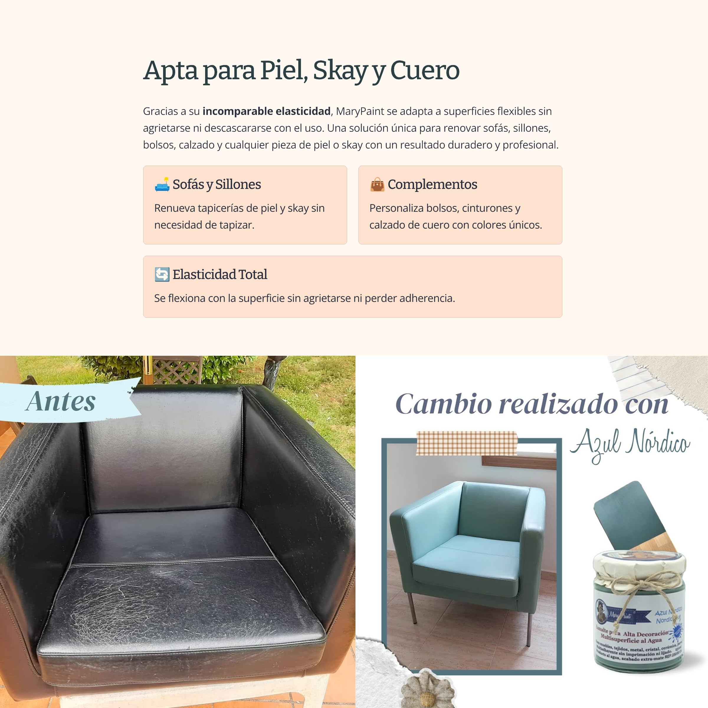 Mary Paint 750/00134 Pintura al Agua, Multisuperficie, Verde Oliva, 750 ml