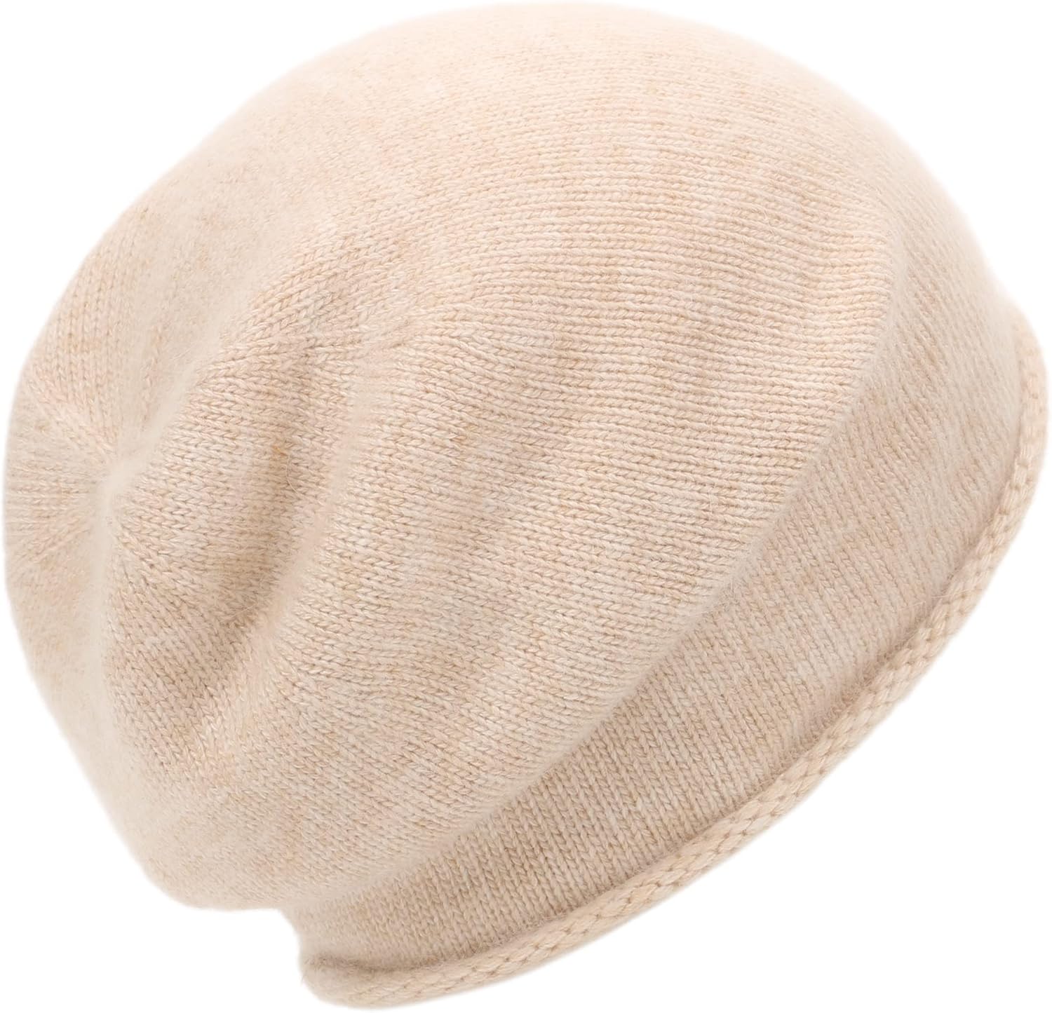 Women Men Cashmere Blend Beanie Hat Soft Lightweight Warm Winter Cable Knit Slouchy Beanie Hat for Women Men - Image 3