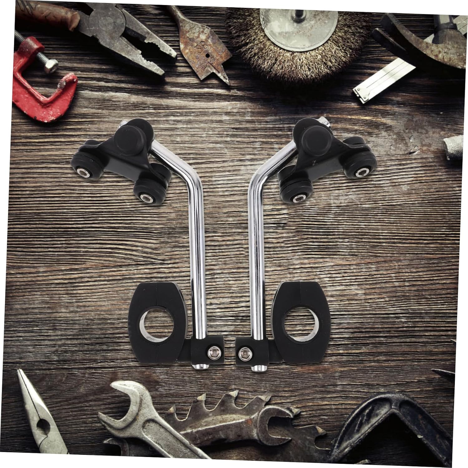 1pair Motorcycle Windscreen Bracket Heavy-duty Mount Support for Motorbike Windshield Smooth Polished Finish for Elegant Look