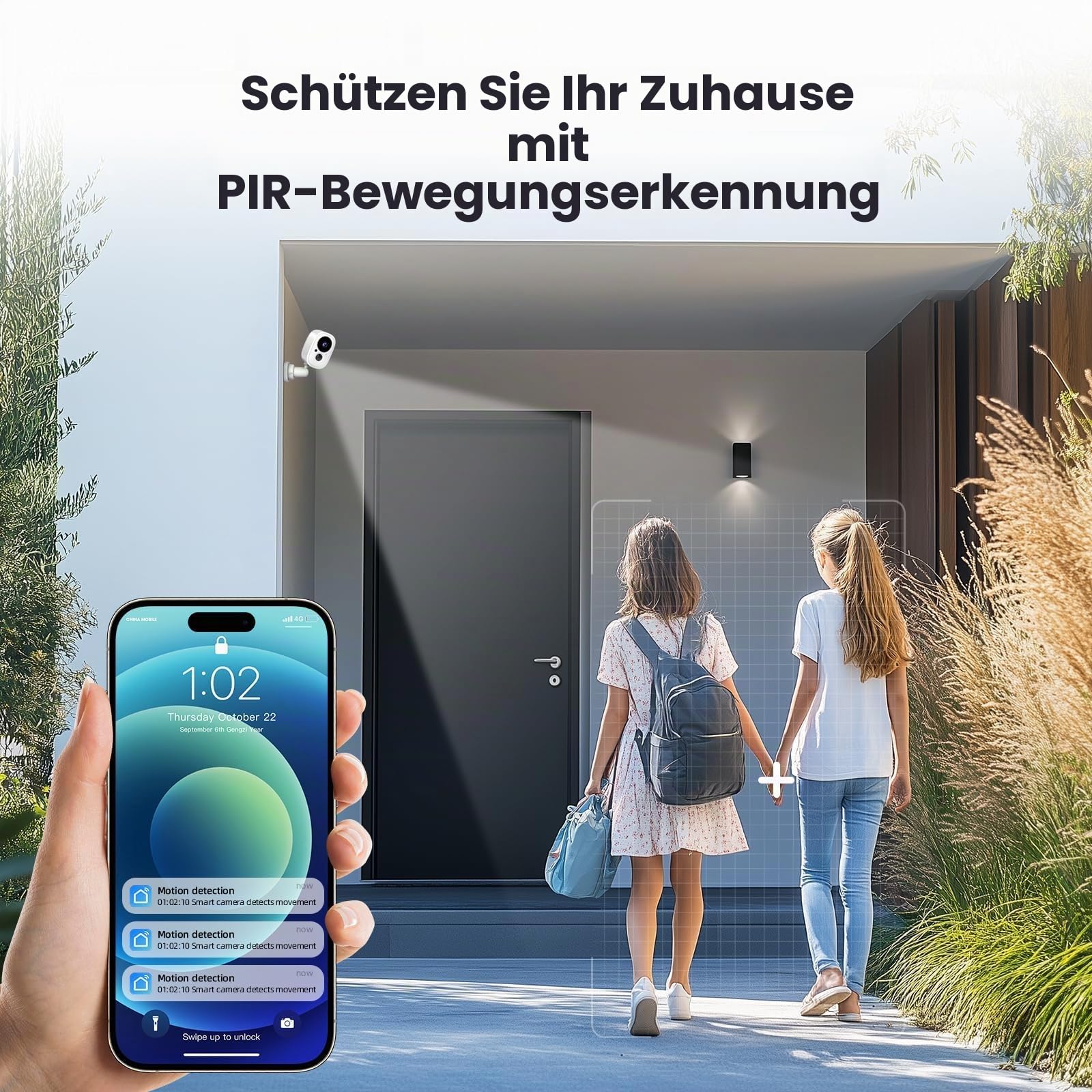 4G+WLAN-Funk-Alarmanlage mit Außenkamera – Schnelle und einfache Einrichtung, Keine monatlichen Gebühren, App-Steuerung für mehr Sicherheit zu Hause