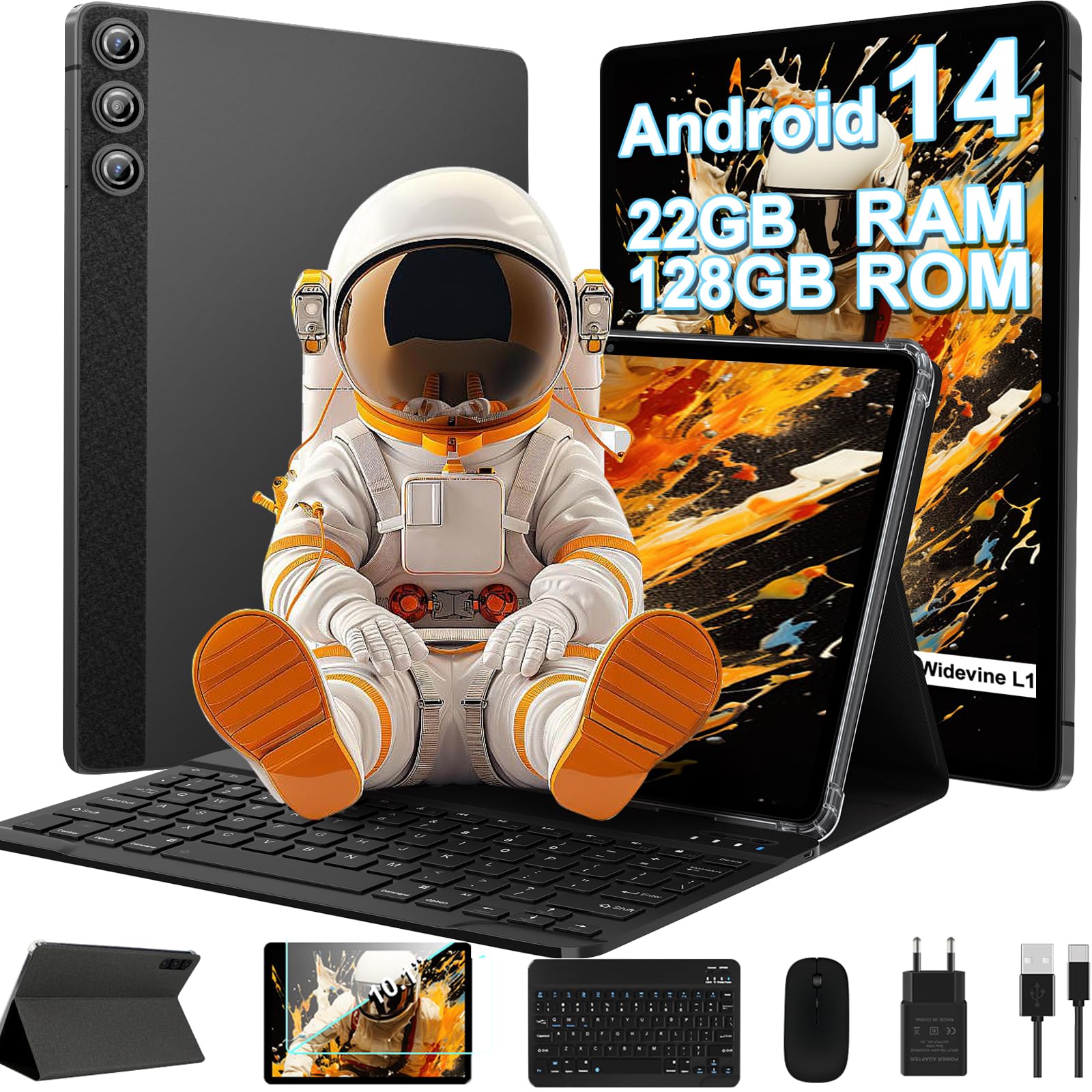 Androidタブレット 10.1インチ 14GB 128GB Amazon.co.jp: Androidタブレット最新 2026タブレット10インチ WIFI