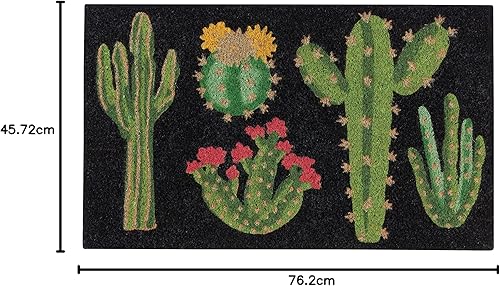 Miniatura 6 de Now Designs Pointsettia - Felpudo de fibra de coco natural con respaldo de vinilo, 18 x 30 pulgadas