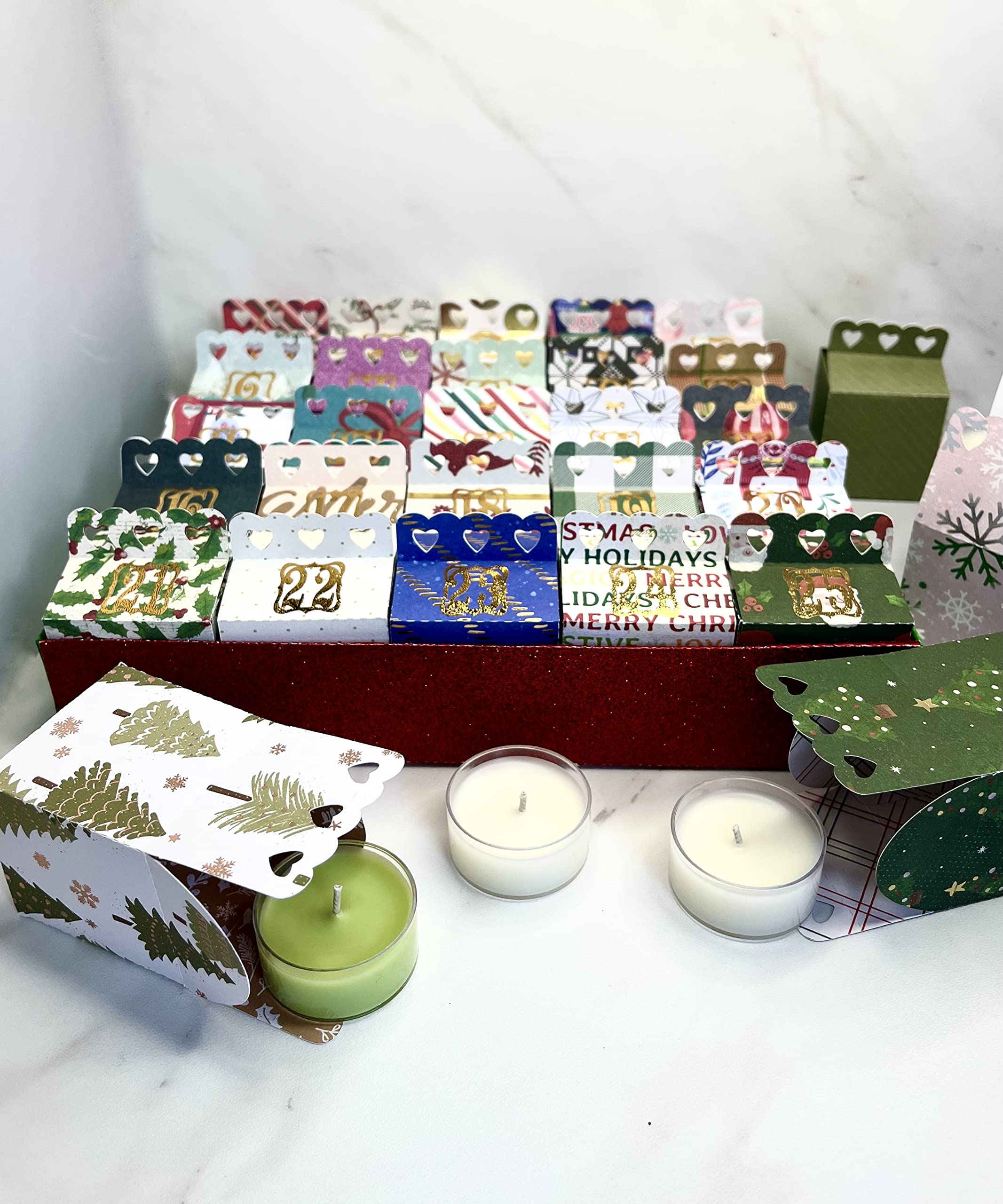 Handmade Christmas Candle Advent Calendar