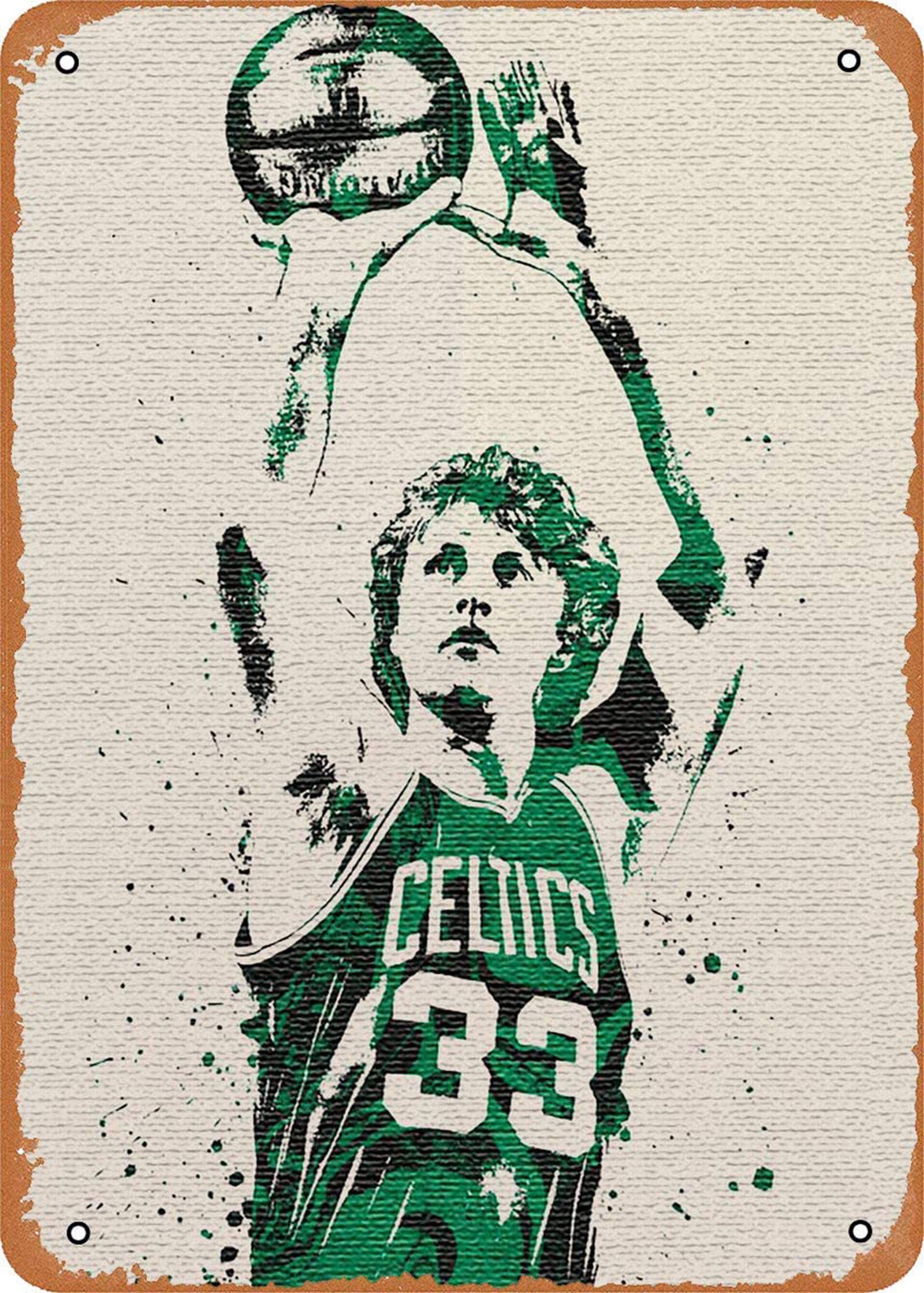 Amazon.com: BUDELIAO Metal Sign - Larry Bird Boston Celtics