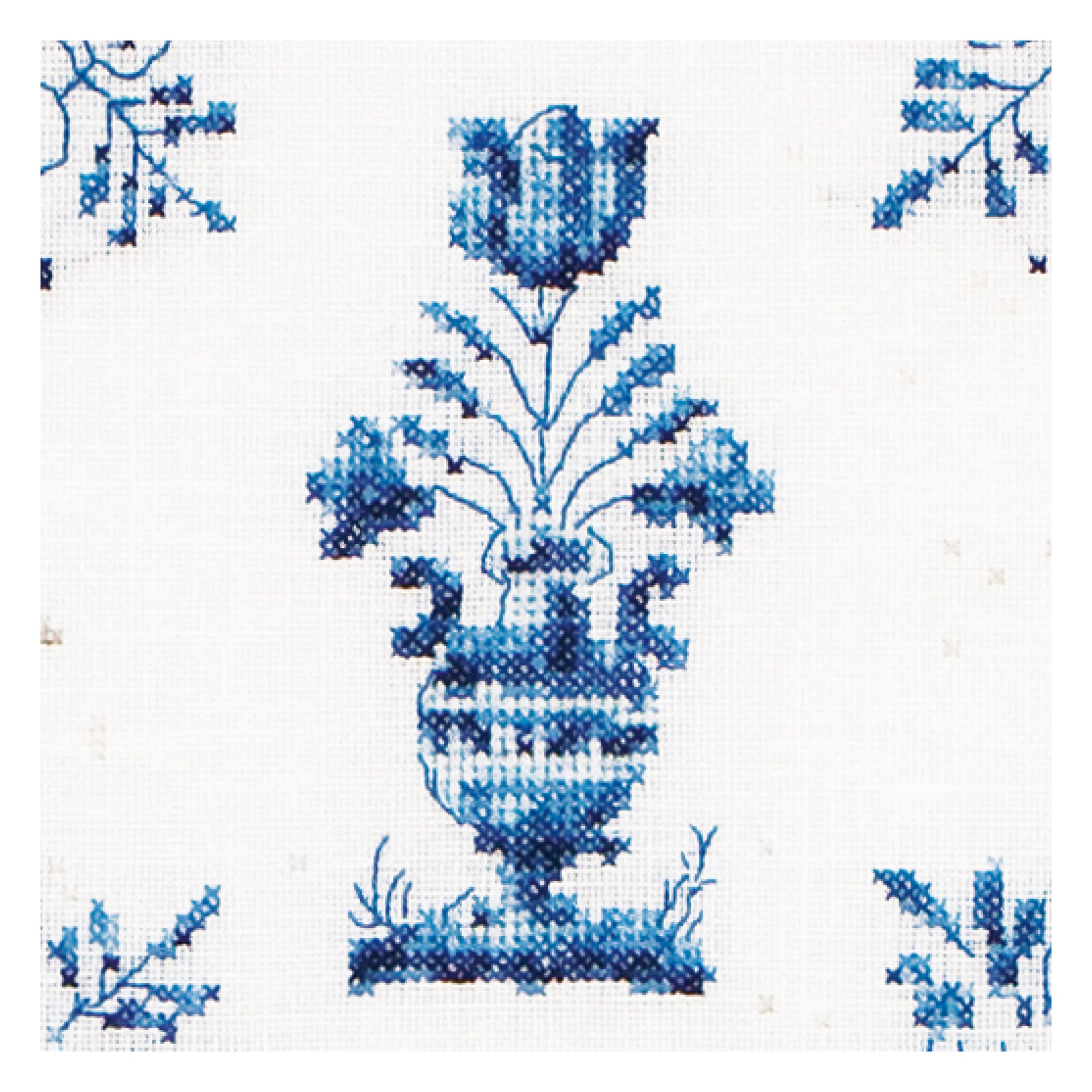 Amazon | Thea Gouverneur 18 Count Antique Tiles, Floral Vases on
