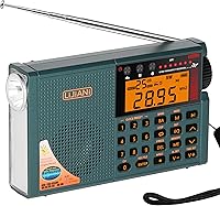 Vista 1 de New Ver Shortwave Radio with Bluetooth, TF Card, Flashlight, Backlit Keys, Digital Recording, Alarm Clock, Sleep Timer, AA & Rechargeable Battery