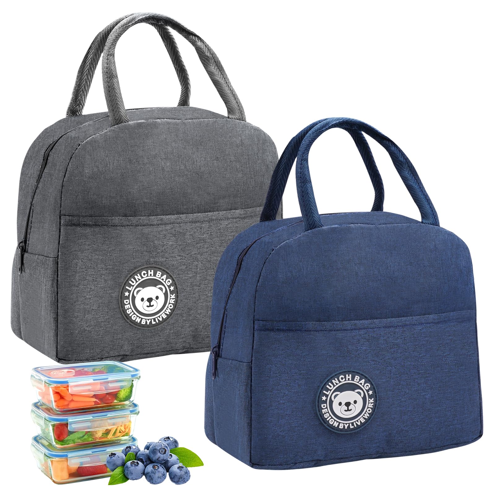 FAVORTALK Borsa termica per il pranzo da donna, borsa