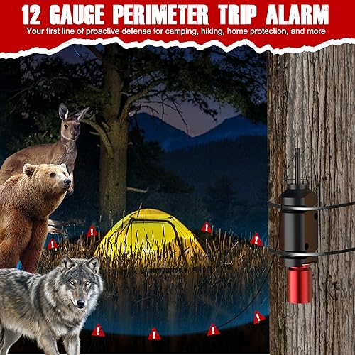 Miniatura 2 de REMFLY Alarma de viaje perimetral dispositivo de alarma de viaje de calibre 12 sistema de seguridad de advertencia temprana para acampar y seguridad