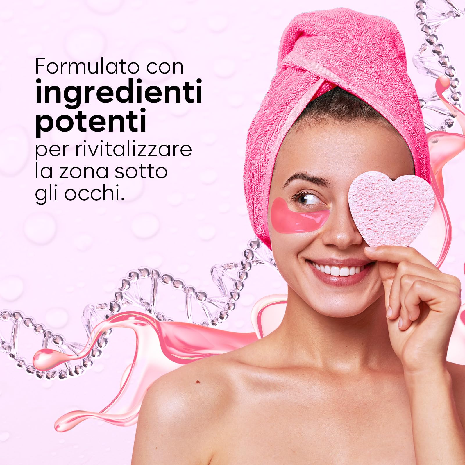 Patch Occhi, Maschera Occhi con PDRN, Caffeina e Collagene, Patch Occhiaie e Borse, Maschera Occhiaie, Eye Mask per Schiarente e l'idratazione (30 Paia)