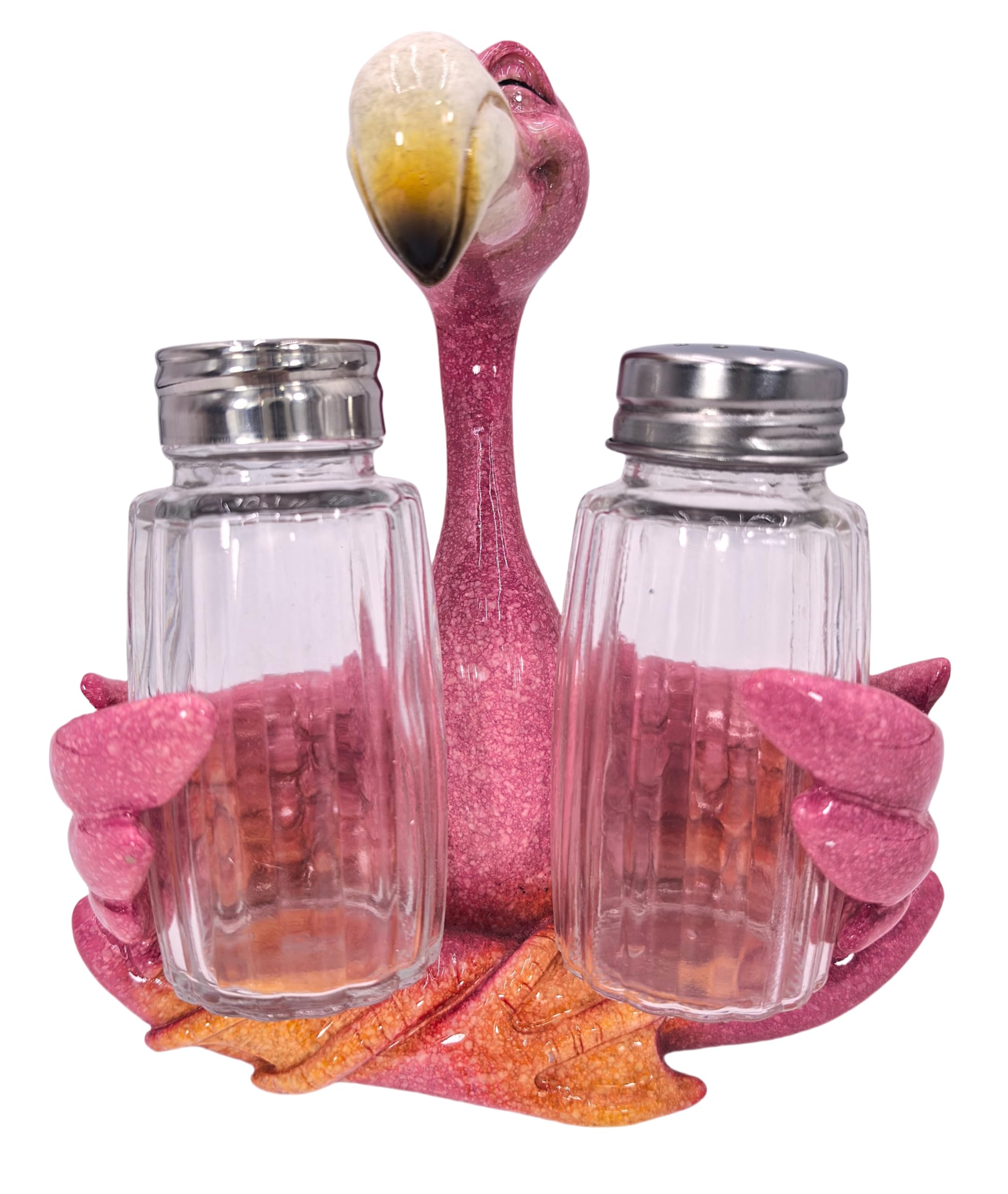 Dekorativer blauer Flamingo-Salz- und Pfefferstreuer, Küstendekoration (Flamingo)