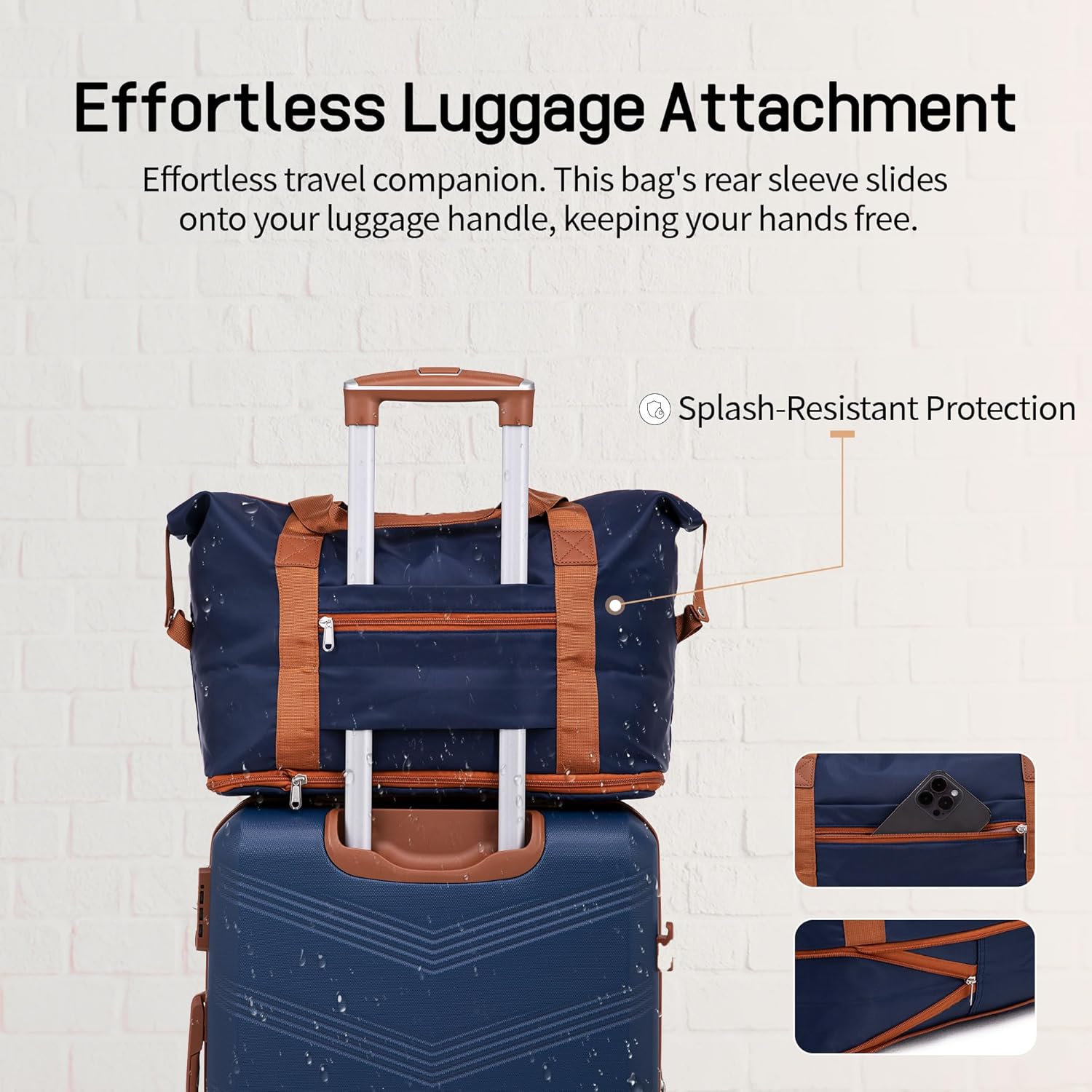 CONCEPTEN Expandable Luggage Sets 5 Piece, Hard Case Suitcase Set with Spinner Wheels,22x14x9 Airline Approved Carry on,Lightweight Durable Suitcase with TSA Lock (Dark Blue)