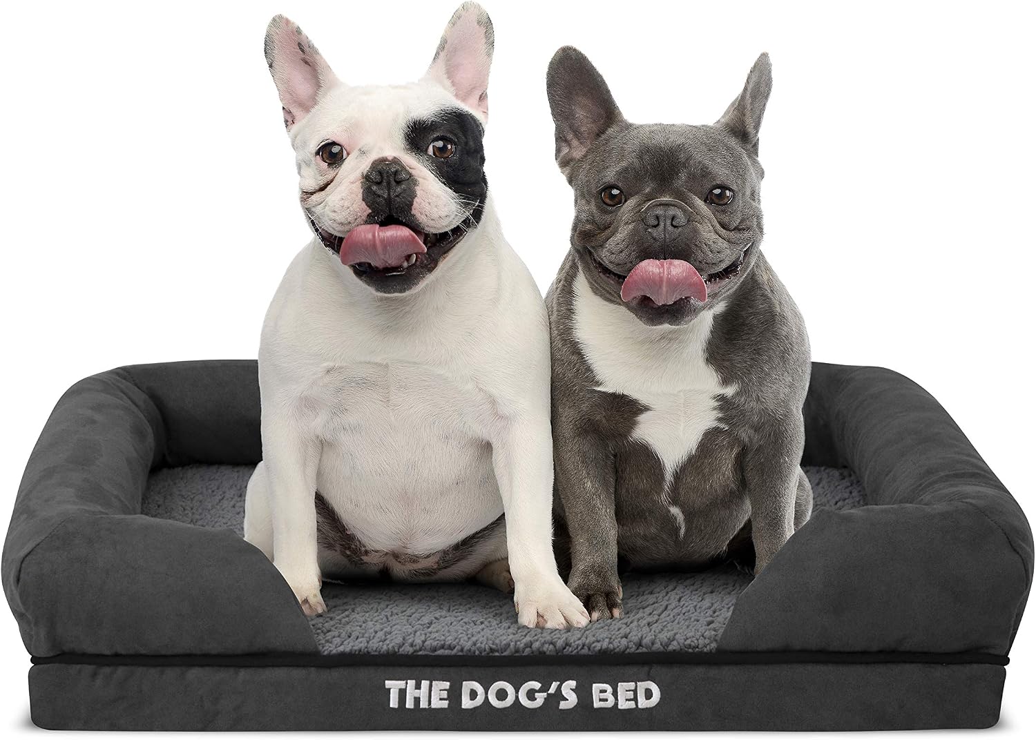 The Dog’s Bed Cover - Replacement Cover, Grey Plush, Medium, Medium (Spare) Cover
