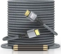 Cabo HDMI 4K HDMI de alta velocidade de 30,5 m para HDMI 4K a 60 Hz 3D ARC conector banhado a ouro Ethernet áudio vídeo retorno HDMI para monitor de TV UHD, laptop, Xbox PS4/PS5 Roku TV, etc