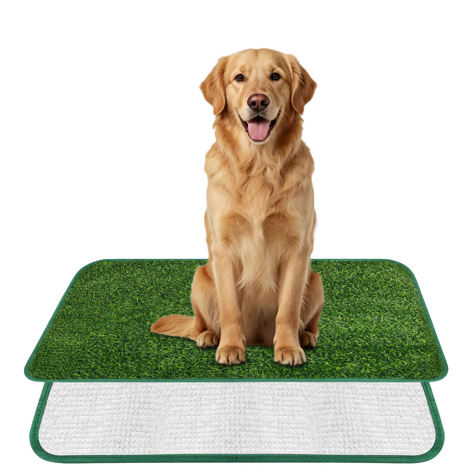 AUYAO 1PC Dog Grass Pee Pad Artificial Grass Mat Outdoor Dog Toilet Pet Turf Washable Potty Training Pads Pet Urine Pad Fake Grass Patch Replacement Dog Toilet Grass for Indoor & Outdoor Use(80*100cm) — image 1