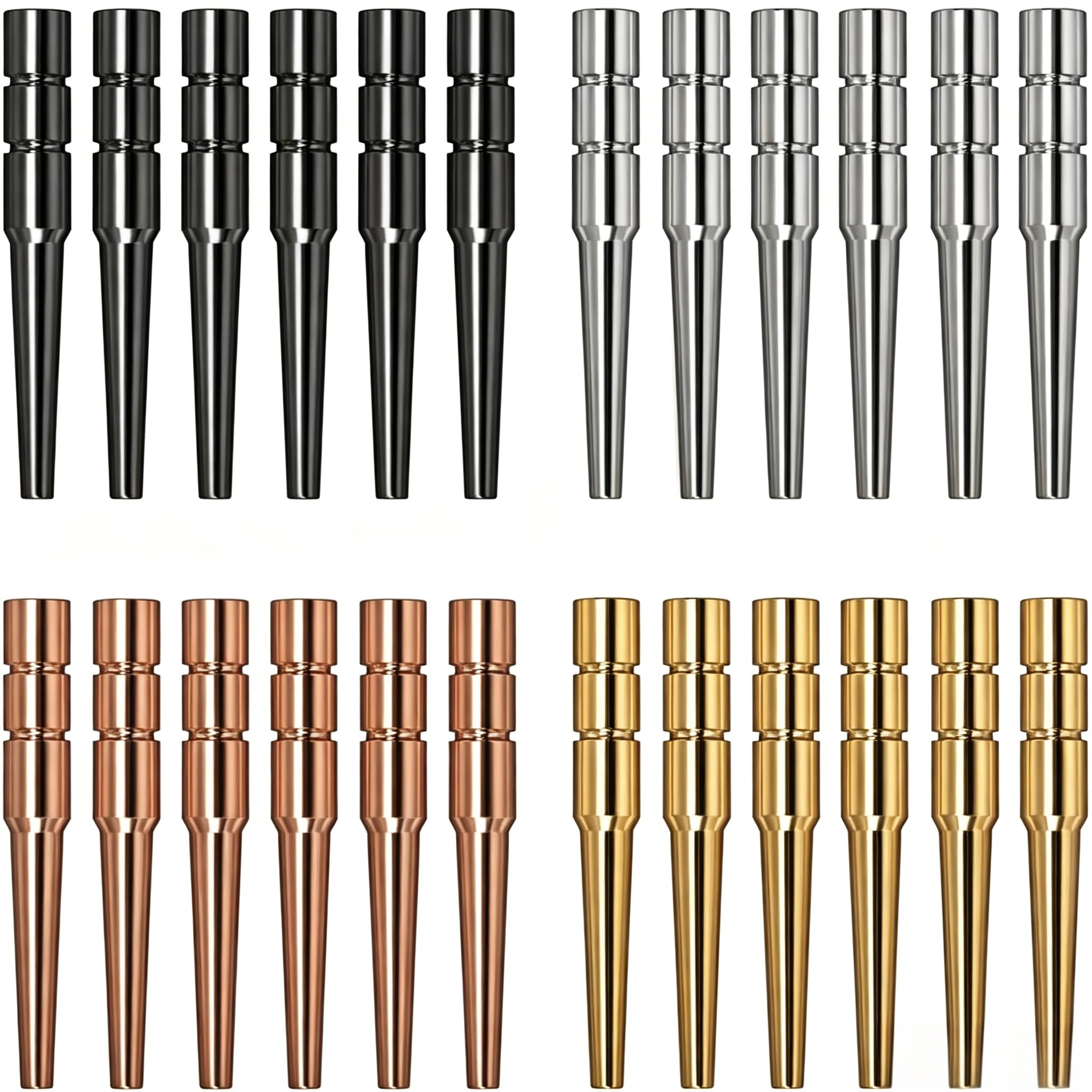 24Pcs Metal Cribbage Pegs, Easy Grip Cribbage Board Pegs, Replacement Game Scoring Pegs 4 Colours, Metal Peg Accessories for Standard Cribbage Board