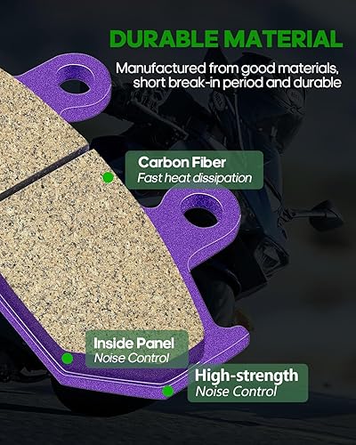 Miniatura 4 de SCITOO Pastillas de freno de fibra de carbono para Honda Goldwing 1500 GL1500A Aspencade, para Honda Goldwing 1500 GL1500I Interstate, para Honda