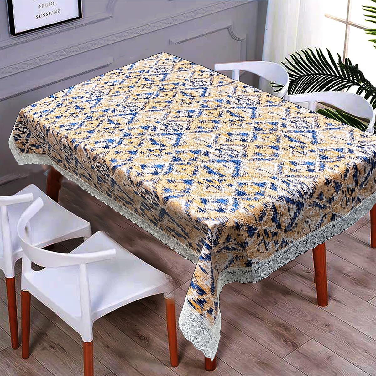 See full amazon price history chart for OrientalWeavers PVC Plastic Rectangular Waterproof Protector Dining Table Cover for 6-8 Seater (60 X 90 inches) - Table Cloth with Anti-Skid Backing and Matching Lace Border Gripper-30 OrientalWeavers PVC Plastic Rectangular Waterproof Protector Dining Table Cover for 6-8 Seater (60 X 90 inches) - Table Cloth with Anti-Skid Backing and Matching Lace Border Gripper-30 (B0981F9M93) Amazon Price History, Amazon Price Tracker