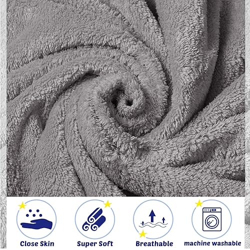 Miniatura 3 de Reginary Paquete de 4 toallas con capucha para bebé, toallas de baño de forro polar coral para bebé, 30 x 30 pulgadas, suaves y absorbentes, manta