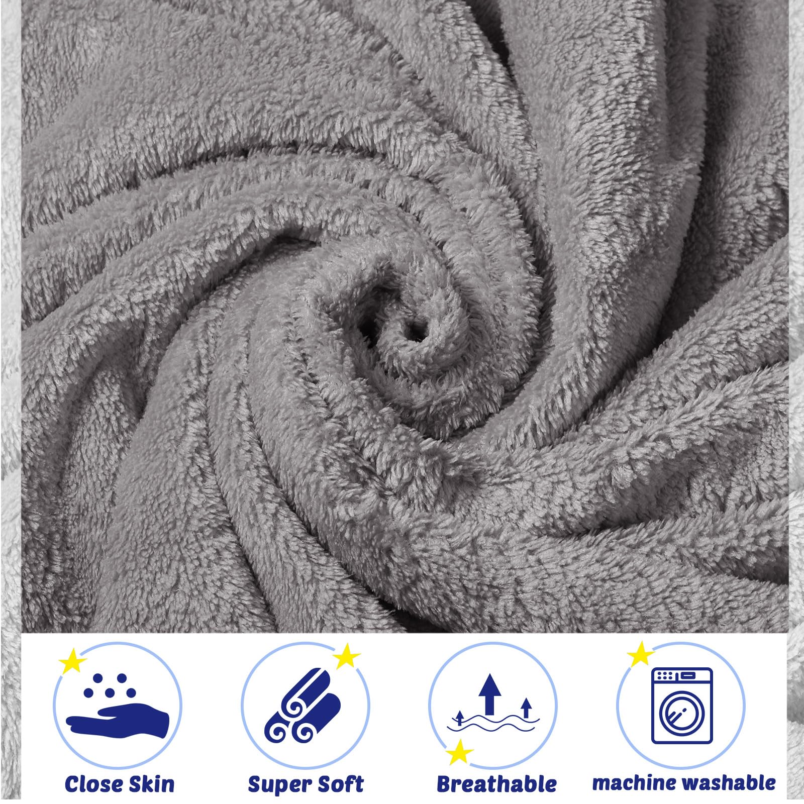 Reginary - Paquete de 4 toallas con capucha para bebé, forro polar coral, toallas de baño de 30 x 30 pulgadas, suave y absorbente, para recién nacidos, niños, niñas, suministros de regalo de ducha