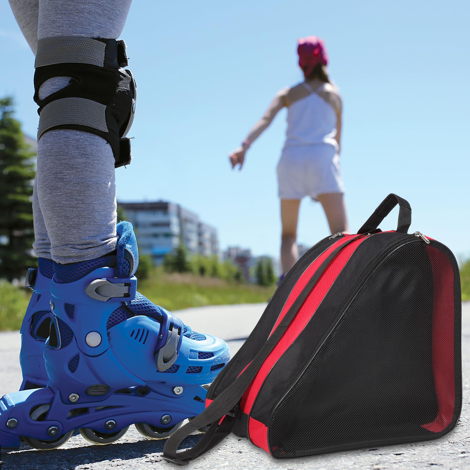 GLEAVI Bolsa para Patines Cuerda para Llevar, de Tela Oxford Resistente, 2 Piezas Reutilizables para Guardar y Transportar Zapatos de Skate