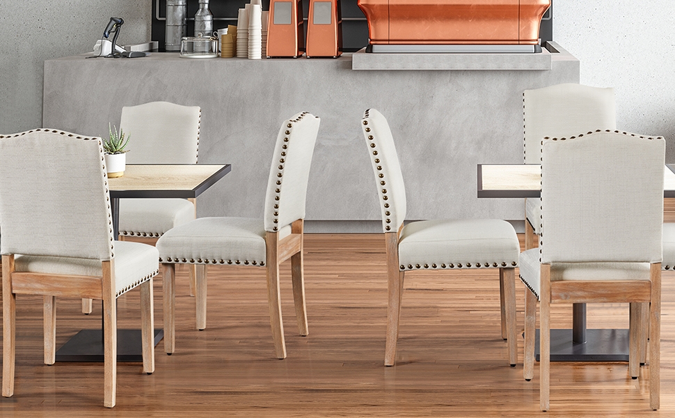 ⅰ. dining chair set Yaheetech Upholstered Button Tufted Dining Room Chairs Set