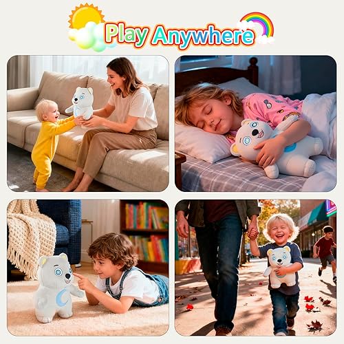 Miniatura 6 de Oso lunar de peluche (9 pulgadas), bonito diseño, suave al tacto, exquisita artesanía, juguete de peluche cosido a mano, para todas las edades,