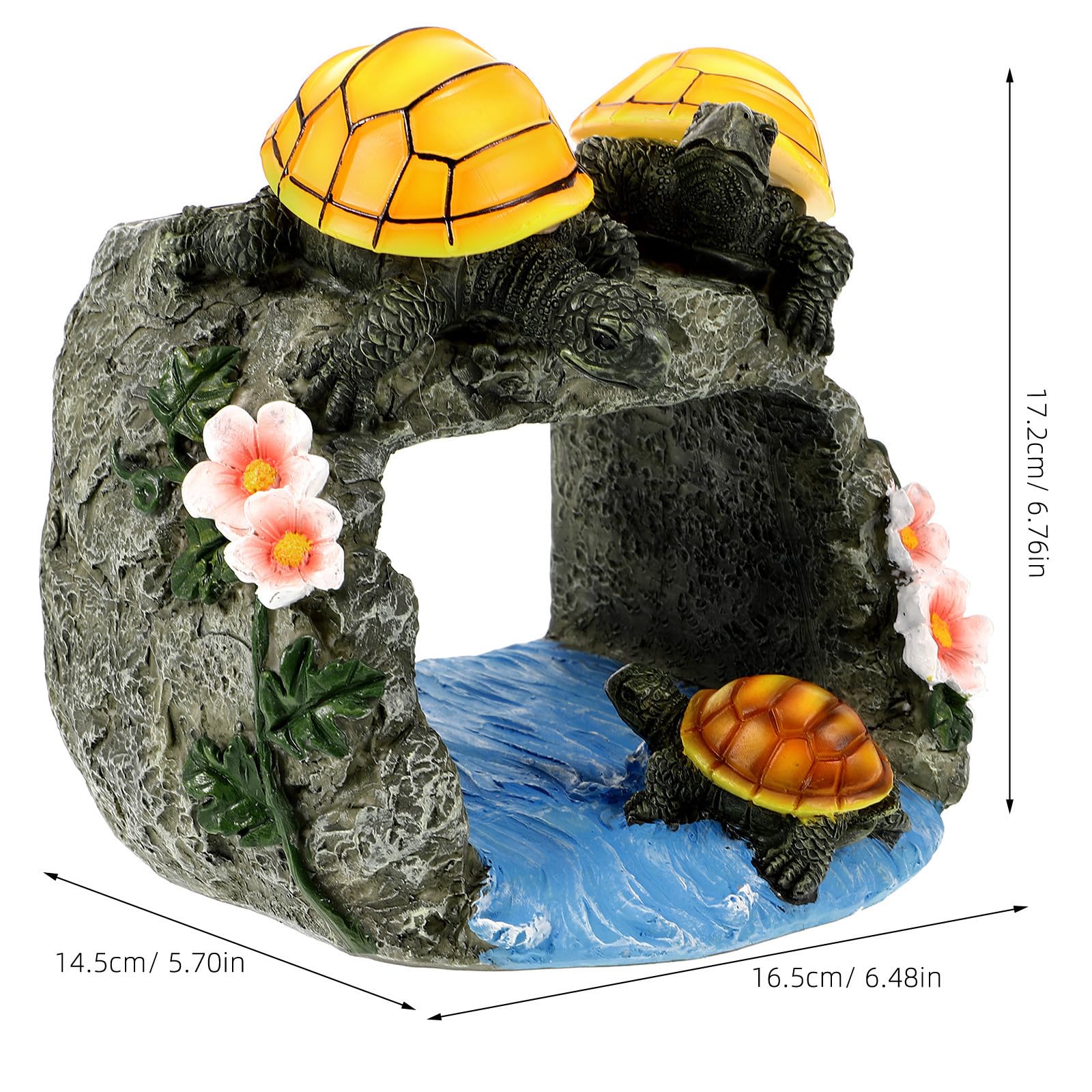 INOOMP Estatua de Tortuga de Jardín en Resina Resistente Intemperie, Fácil de Usar, Adecuado para Decoración Exterior y Extensión de Bajantes en Espacios al Aire Libre