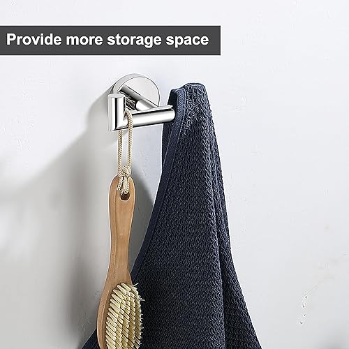 Miniatura 9 de Ganchos para toallas para baños, gancho negro mate para toallas de cocina y baño, gancho de acero inoxidable SUS304, ganchos dobles resistentes para