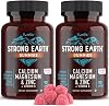 YUM-V'S Calcium, Magnesium, Zinc & Vitamin D Gummies, Cal Mag Chewable Supplement, Vegetarian Kosher Halal Natural Raspberry Flavor Gummies for Adults Women & Men - 90 Count (Pack of 2)