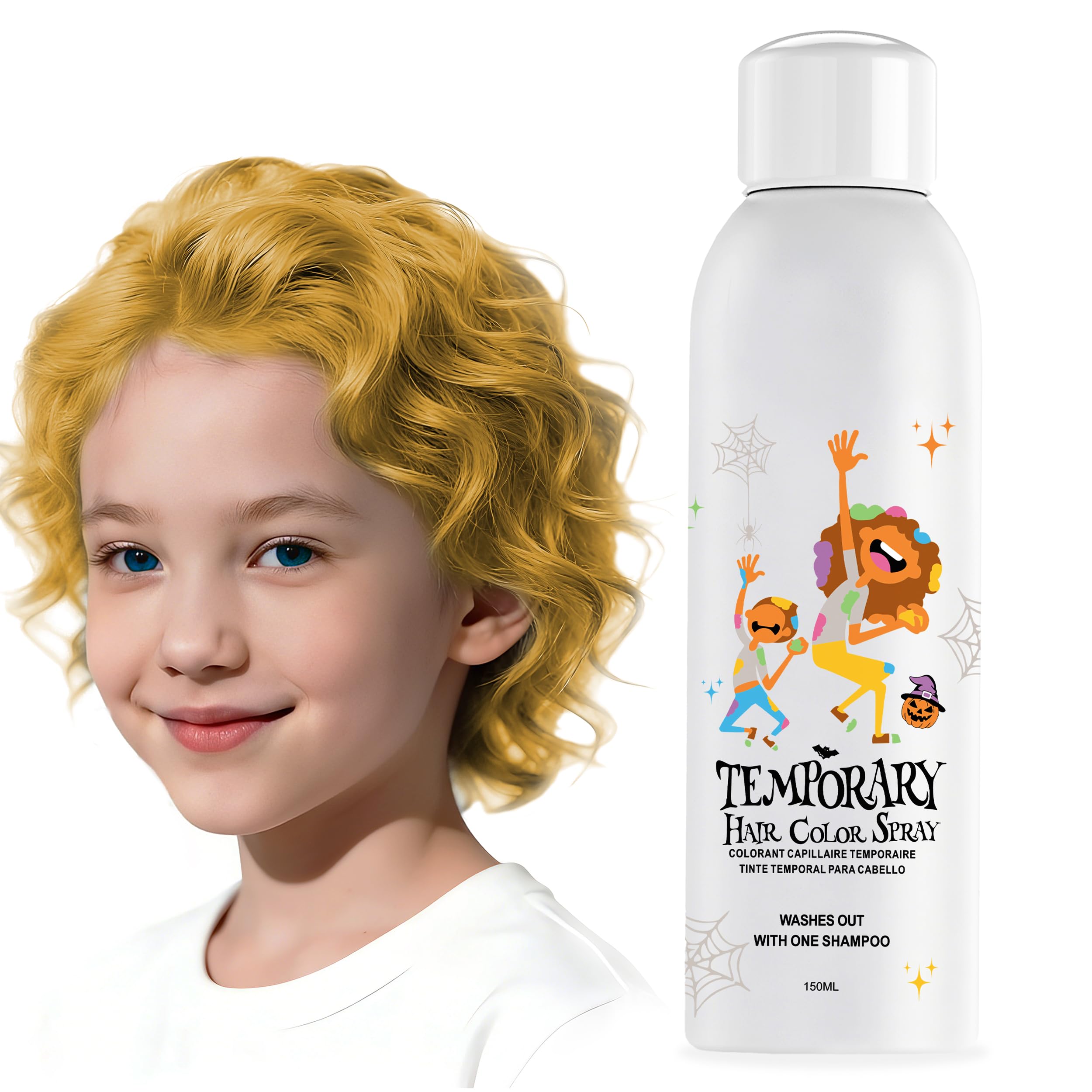 Temporäre Haarfarbenspray, 150ml- Sofortige & Auswaschbare Haarfarbe für Teens, Frauen, Männer - Schnelles Styling für Cosplay, Halloween, Weihnachten, Kostümparty