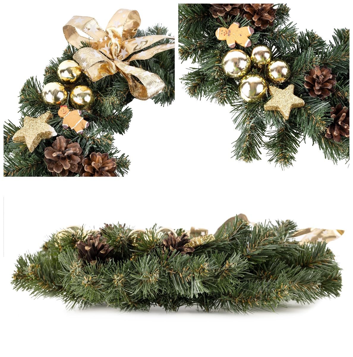 Creative Home Ghirlanda Natalizia Artificiale Oro Ø 35 cm