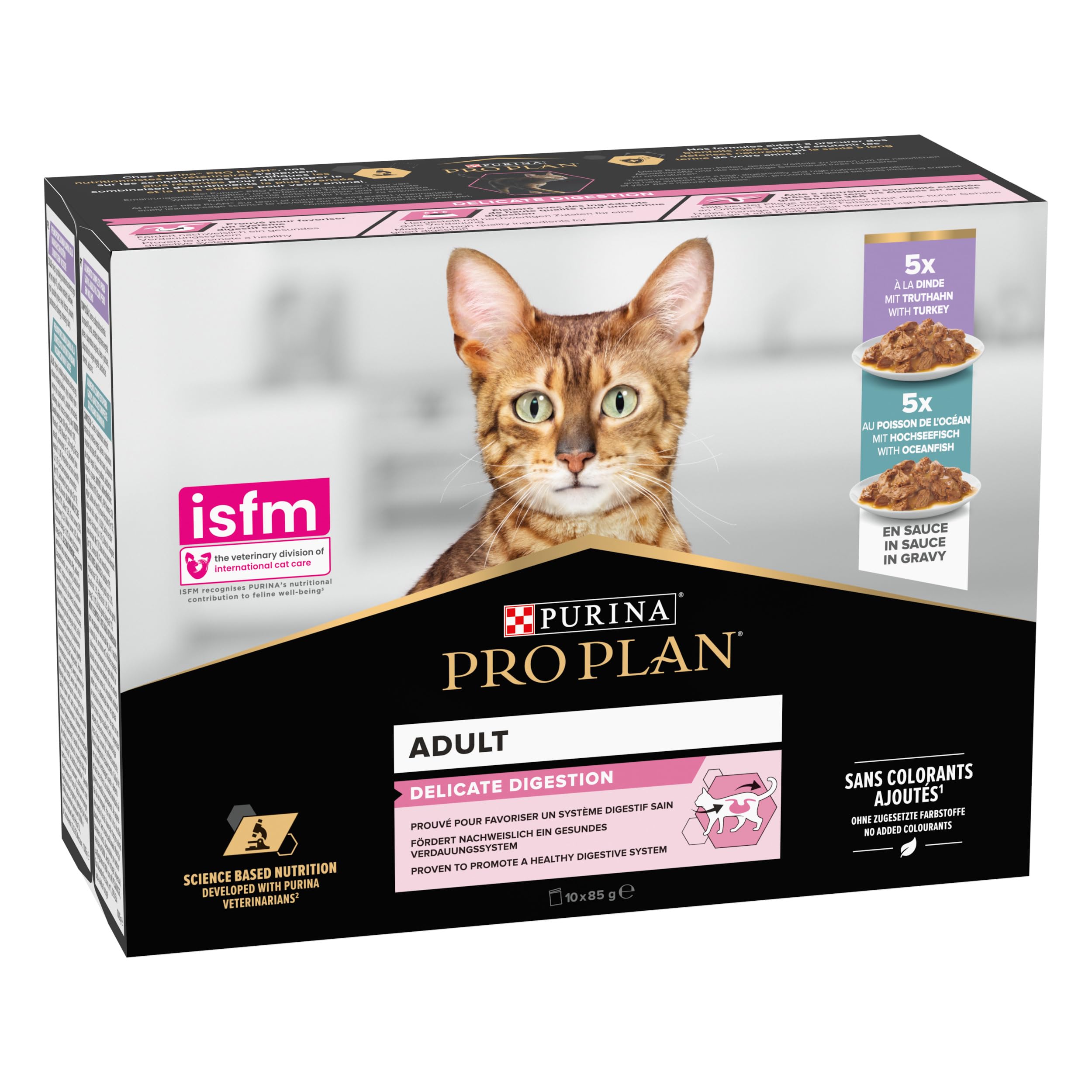PRO PLAN Adult Delicate Digestion Turkey Fish Sauce 10x85g set 4