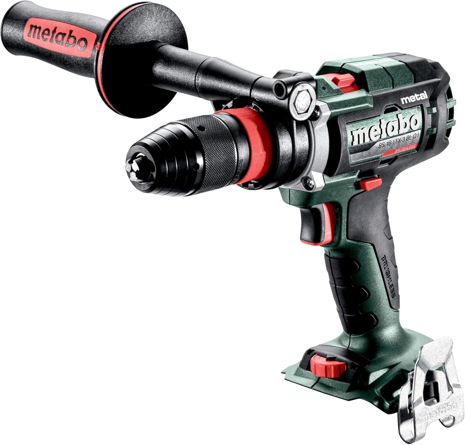 Metabo 18V Cordless High-Speed Driver Drill | Quick Change Chuck | Tool Only - No Battery | Rohm Supra SK Drill Chuck | 12-setting Torque-Selection | Made in Germany | BS 18 LTX-3 BL Q I Metal Bare MB