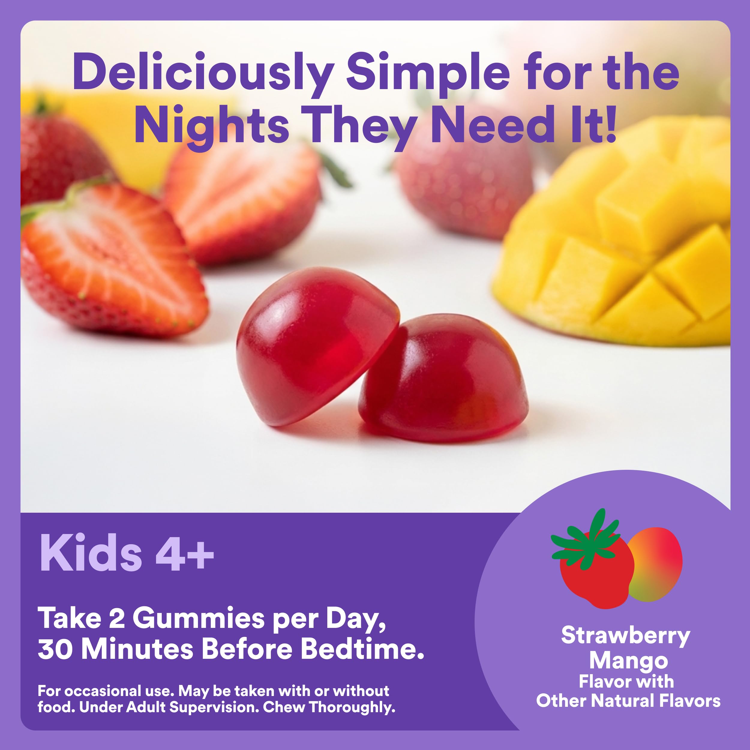 SmartyPants Kids Sleep Melatonin 0.5mg Gummies, Chamomile, Vitamin D, 60 Ct — Amazon image 6