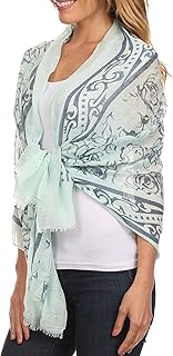 Sakkas CBS-8 - Hillary summer breeze lightweight flowing sheer gauze wrap scarf - 8-Mint - OS