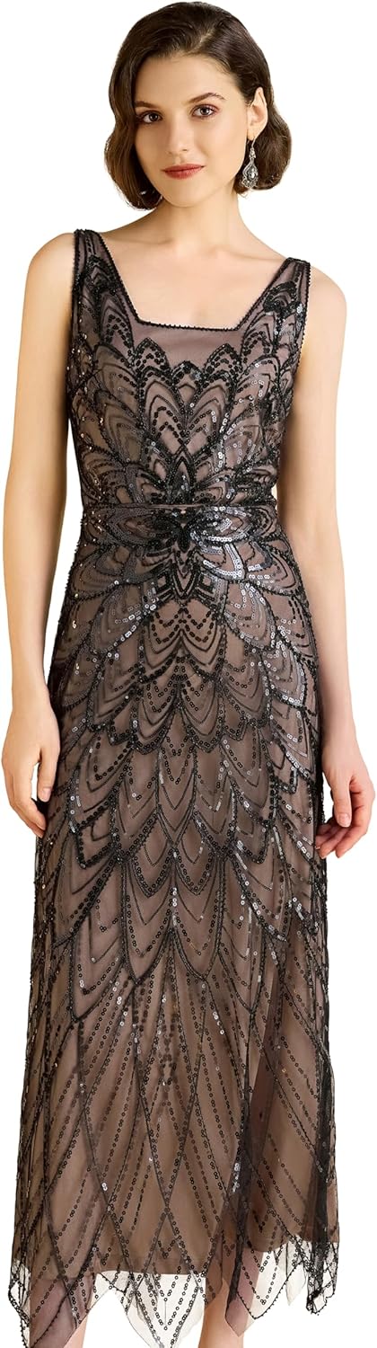 BABEYOND Formal Dresses for Women - Evening Gown with Symmetrical Pattern Cocktail Party Dresses